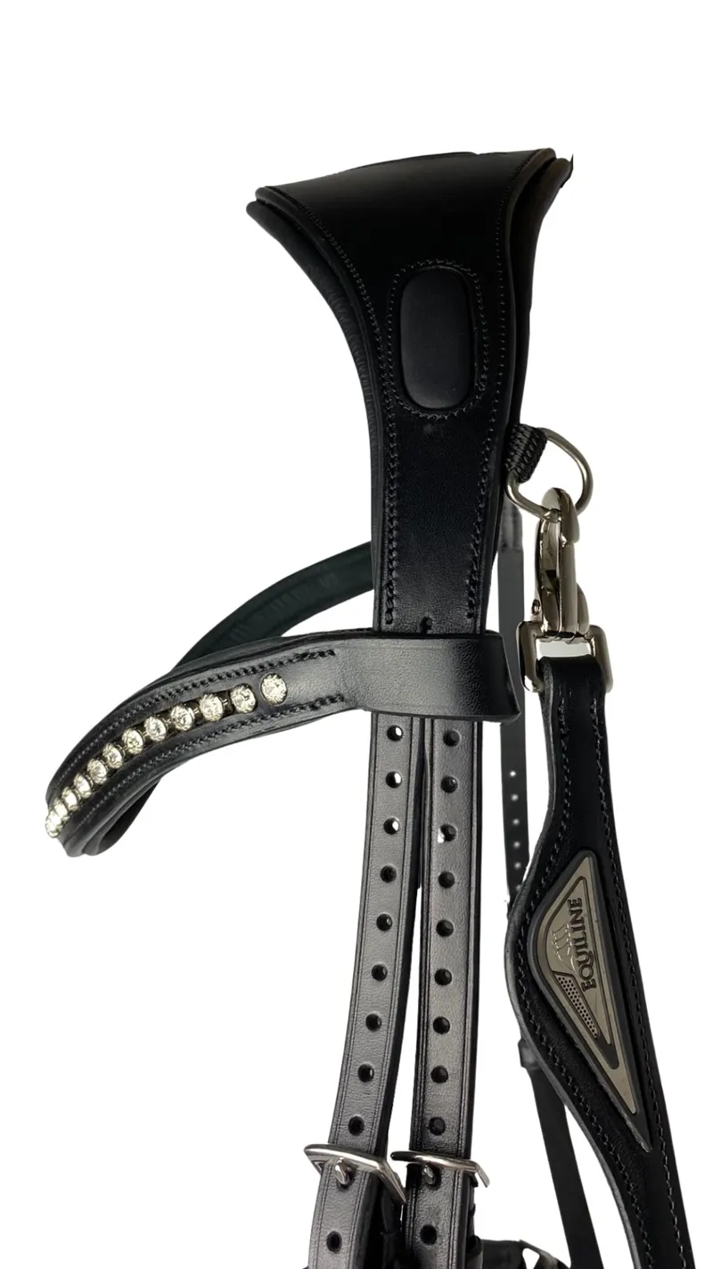 Equiline Crystal Crank Snaffle Bridle-1